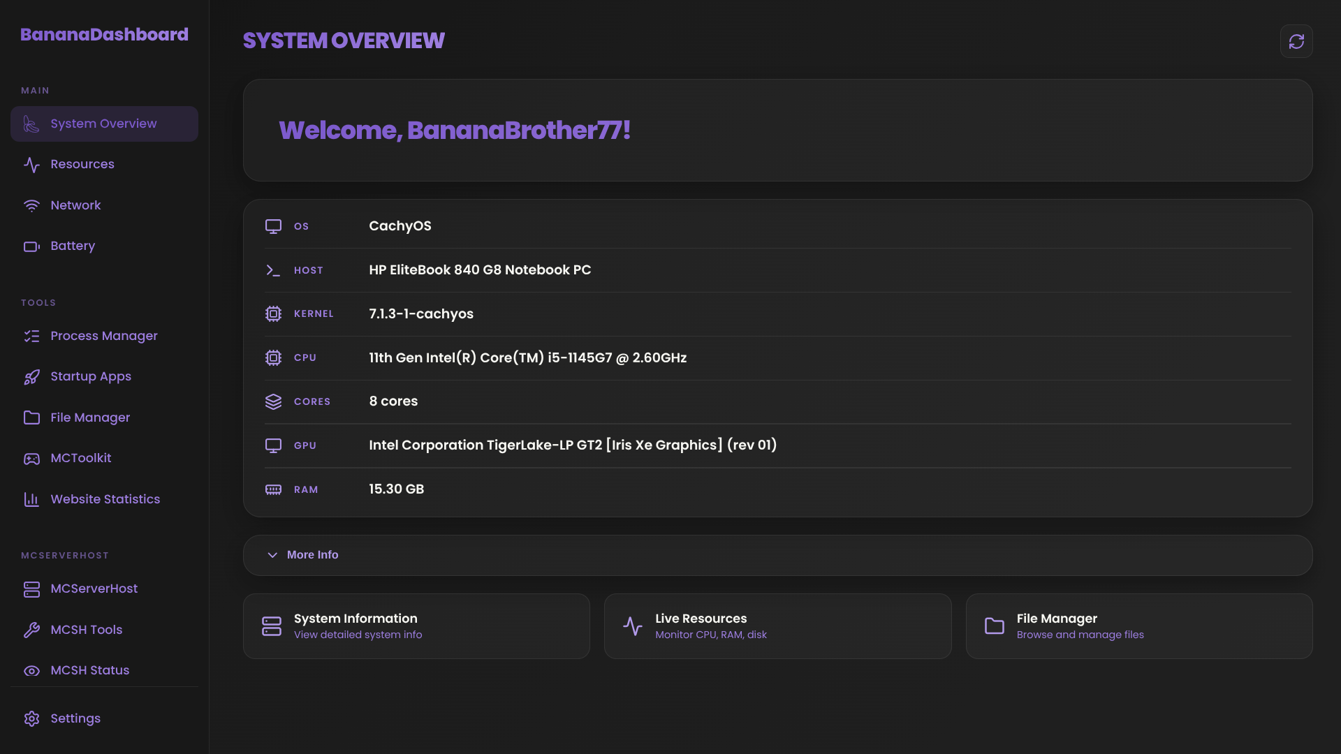 Overview Tab Screenshot